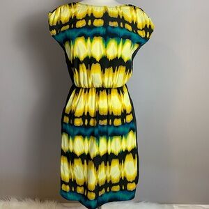 EUC Mossimo Target 🎯 Tie Dye Ikat Abstact Watercolor Sheath Dress